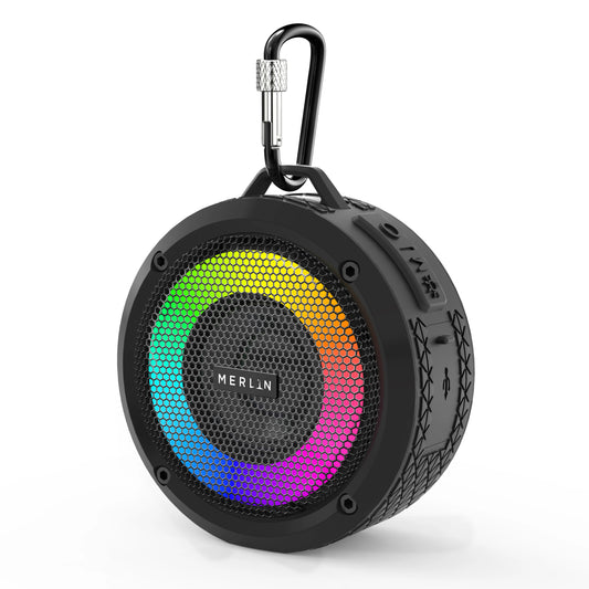 Merlin Sound GO Waterproof Bike Speaker with LED light-up function