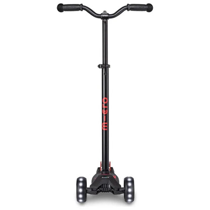 Micro - Maxi Deluxe Pro LED Manual Scooter - Black/Red
