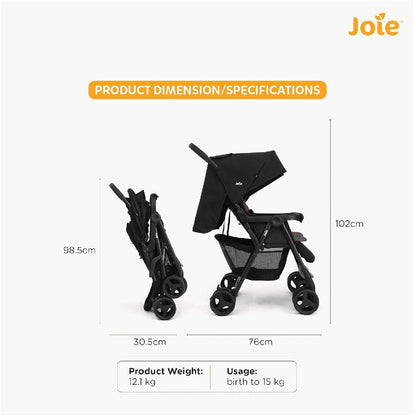 Joie Aire Twin Stroller - Shale
