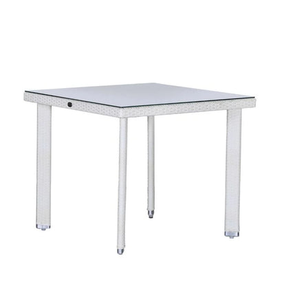 4 Seater Square Dining Table with 4 Dining Armchairs